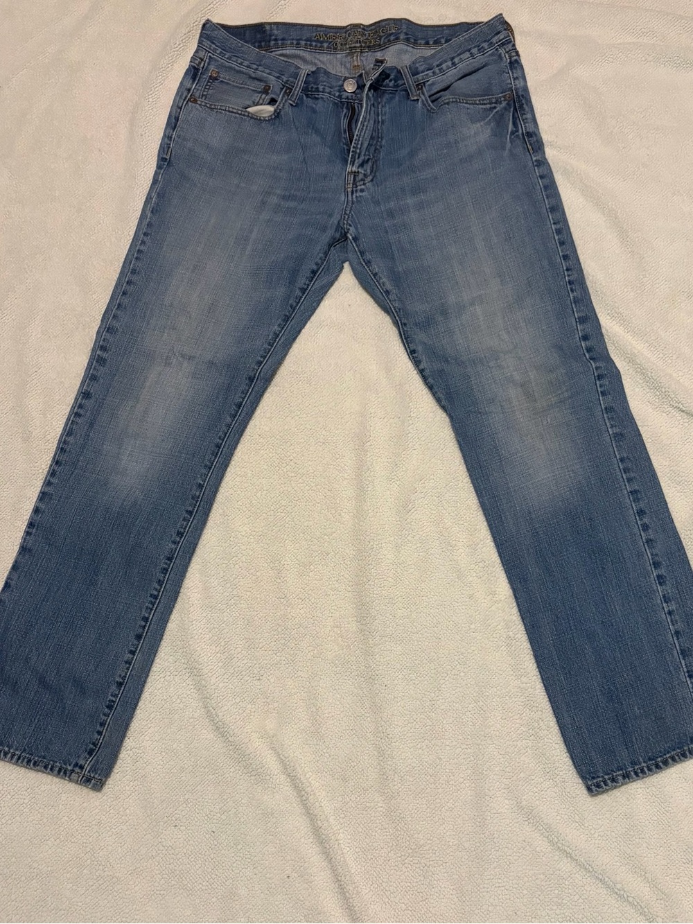 American Eagle Outfitters Straight Leg Denim Jeans - Light Blue